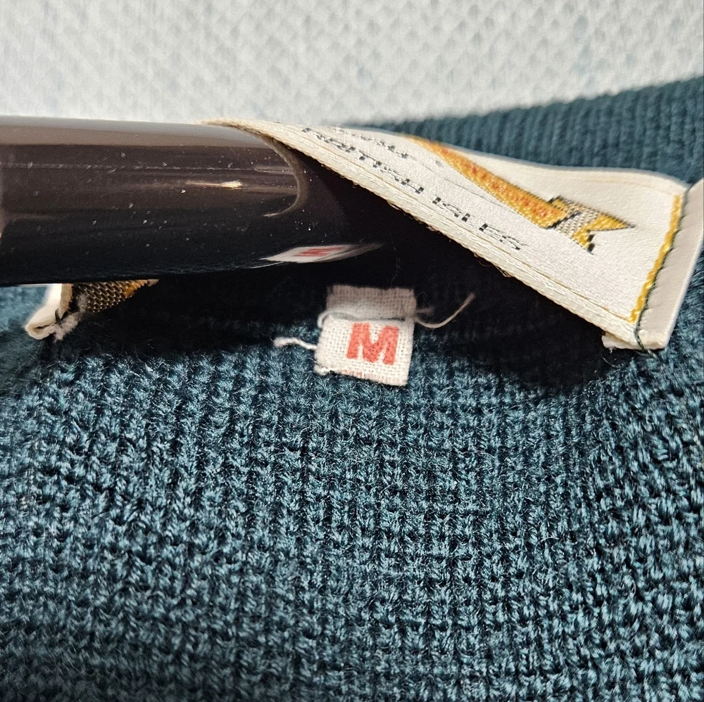 James Pringle Weavers British Isles Womens Wool Cardigan Sweater Knit Green M - Picture 10 of 15